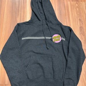 Santa Cruz Skateboards Charcoal Hoodie with Logo